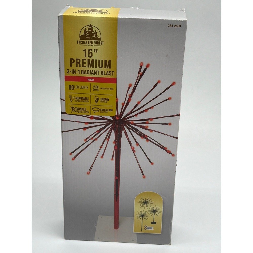 Enchanted Forest 16in Premium 3-in-1 Radiant Blast Red‎ 80 LED Light 284-2633